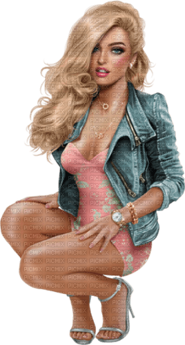 kikkapink pink woman jeans png - PNG gratuit