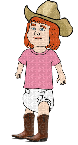 Western redhead baby - PNG gratuit