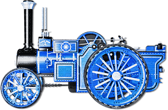 soave deco steampunk car blue - PNG gratuit