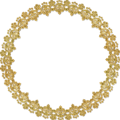 Circle Gold Frame - фрее пнг