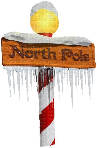 Text letrero Polo Norte - Бесплатный анимированный гифка