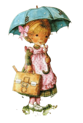girl/umbrella - ilmainen png