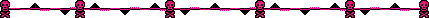 pink  black skull divider - Безплатен анимиран GIF