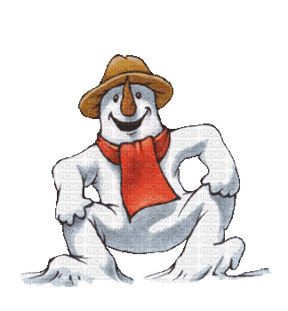 Happy Snowman - Bezmaksas animēts GIF
