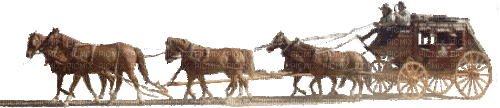 Kutsche, Pferdegespann - Darmowy animowany GIF