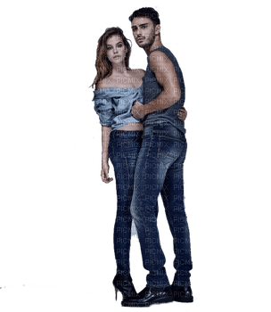 Couple Jeans Blue - Bogusia - Free PNG
