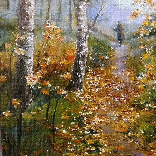 dolceluna gif glitter background forest autumn - GIF เคลื่อนไหวฟรี