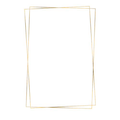 Gold Rectangle Double Frame-RM - ilmainen png