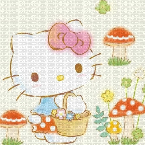 Automne fond hello kitty background autumn - zdarma png