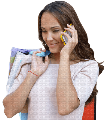 woman with phone bp - 無料png