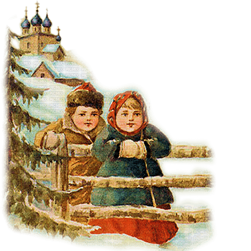 niños invierno navidad dubravka4 - gratis png