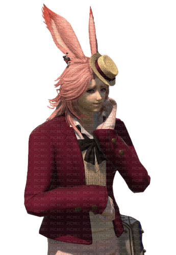 cute pink bunny boy - Free PNG