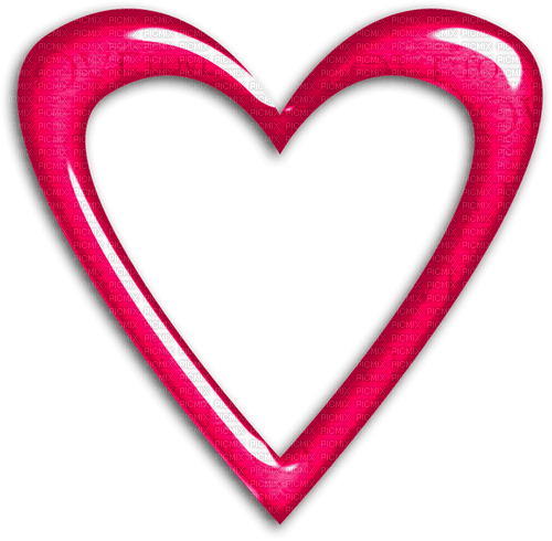 Heart.Frame.Glossy.Pink - ücretsiz png