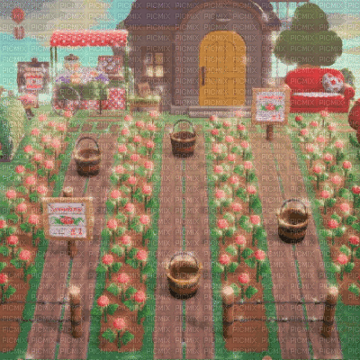 Strawberry Fields Background - GIF เคลื่อนไหวฟรี