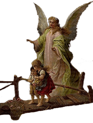 Angel with children - png gratuito