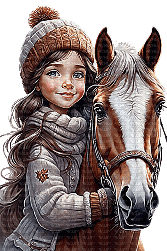 loly33 enfant cheval - δωρεάν png