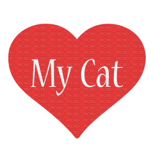 Kaz_Creations Text-Heart-Love-My-Cat - PNG gratuit