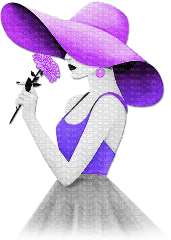 soave woman vintage art deco hat flowers spring - PNG gratuit