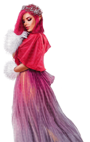 loly33 femme elfe hiver - Free PNG