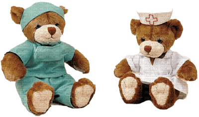 doctor teddy bear, nurse teddy bear - besplatni png