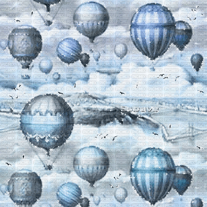 soave background animated  balloon blue - GIF เคลื่อนไหวฟรี