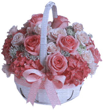cesta de flores-l - gratis png