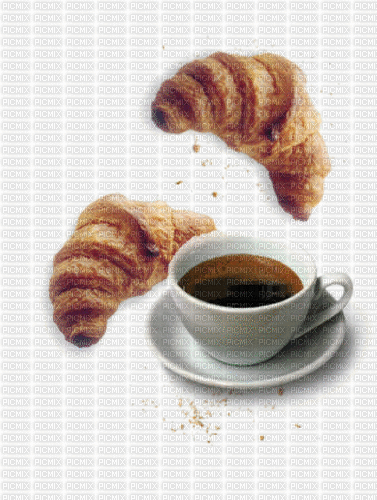 Background Croissant and Coffee - Nemokamas animacinis gif