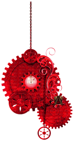 Steampunk.Gears.Red - PNG gratuit