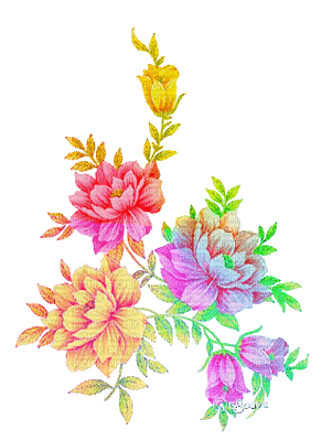 soave deco flowers animated vintage branch summer - Безплатен анимиран GIF