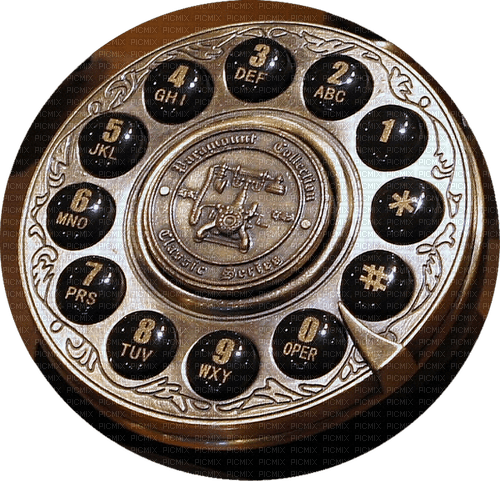 Vintage Telephone dial - zadarmo png