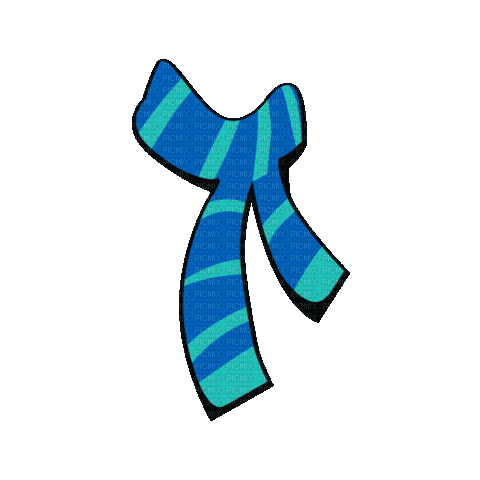 Blue Scarf - Free animated GIF