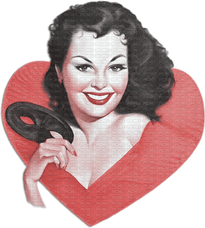soave woman vintage heart mask Valentine's day - gratis png