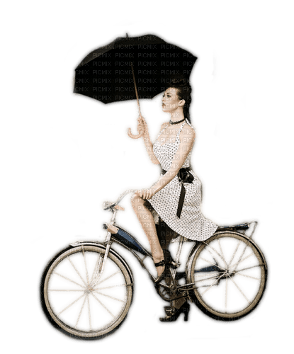 maj femme en vélo - фрее пнг