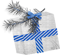 soave deco christmas gift box black white blue - 免费PNG
