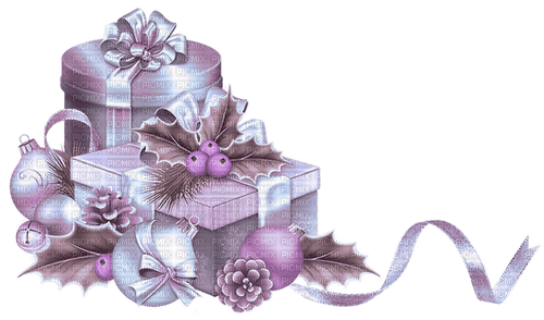 christmas deco purple gift rox - ücretsiz png