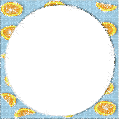 kikkapink frame summer lemon fruit circle - Δωρεάν κινούμενο GIF