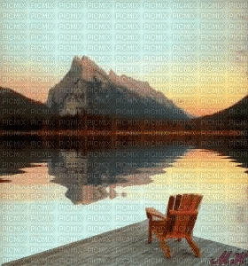 lake landscape - Gratis animerad GIF