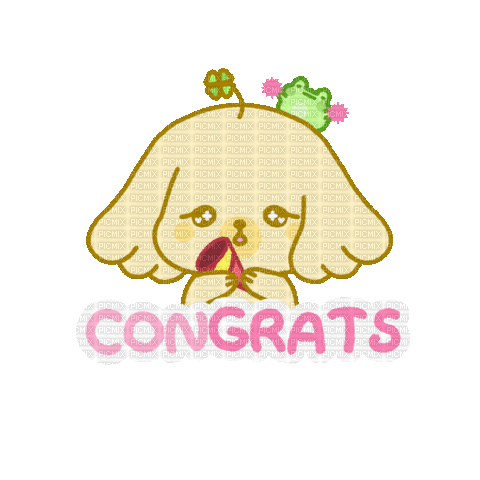 puppy congrats - GIF animate gratis