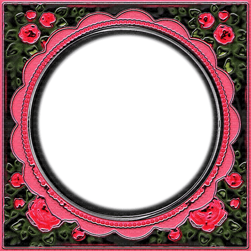 ♡§m3§♡ pink frame border image rose - zdarma png