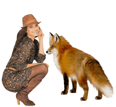 woman - fox - Nitsa - gratis png