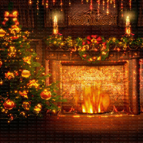 christmas background by nataliplus - GIF animé gratuit