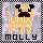 Pixel Molly Pug Patch - GIF animé gratuit