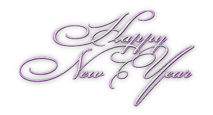 soave text new year happy purple - ücretsiz png