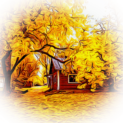 soave background vintage transparent autumn house - PNG gratuit