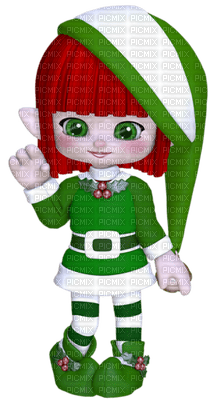 Kaz_Creations Dolls Cookie Elfs Green Christmas - 無料png