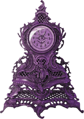 Kaz_Creations Purple Deco Scrap Colours Clock - nemokama png