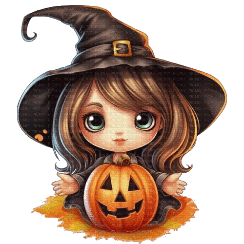 pumpkin, halloween witch, citrouille, sorcière - GIF เคลื่อนไหวฟรี