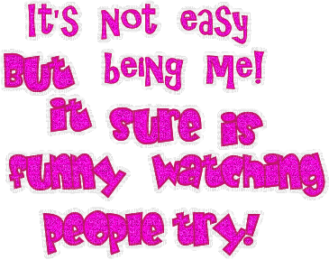 it's not easy being me pink glitter text - GIF animé gratuit