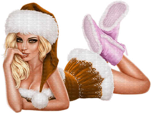 Christmas woman - ingyenes png