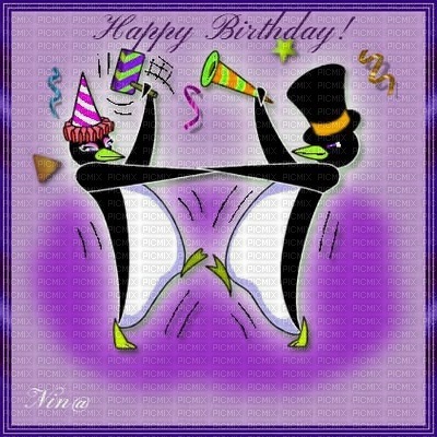 happy birthday purple bg - ücretsiz png